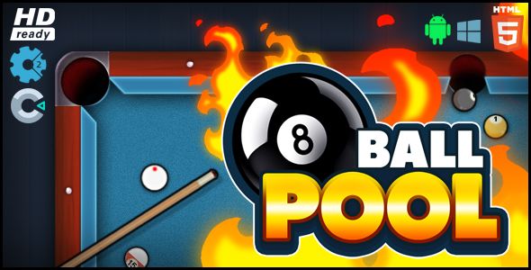 8-Ball Pool HTML5 Game Construct 2/3 Android  Mobile Games
