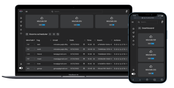 A Self-Hosted MiroTalk's WebRTC Rooms Scheduler Server    