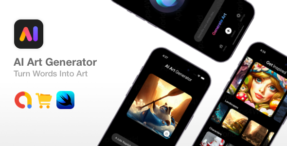 AI Art Generator - SwiftUI Art Generator Source Code iOS Art Mobile Full Applications