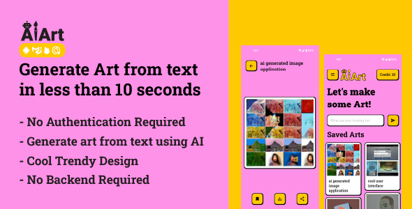 AIArt - Generate art from text Android Art Mobile Full Applications