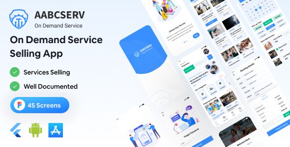 Aabcserv - On Demand Service Flutter App Ui Kit    