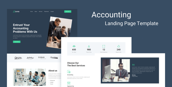 Akonta - Accounting Landing Page Template    