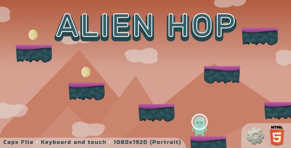 Alien Hop - HTML5 Skill game    Games