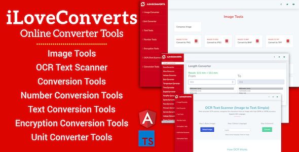 [All in One] iLoveConverts- Online Converter Tools Full Production Ready App(Angular15 & Typescript)    