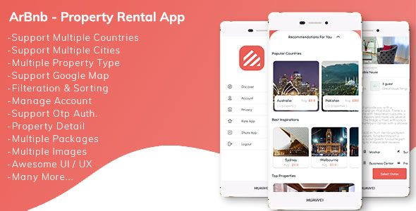 Arbnb App -  Property Rental Complete Solution    