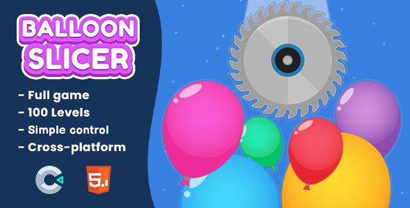 Balloon Slicer - HTML5 Game | Construct 3    Games