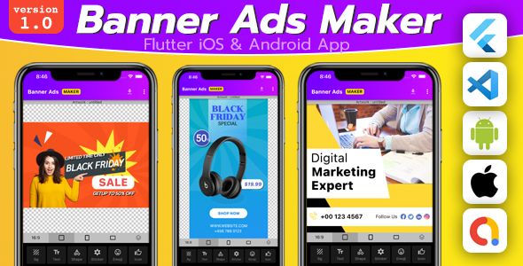 Banner Ads Maker Flutter  Mobile Full Applications