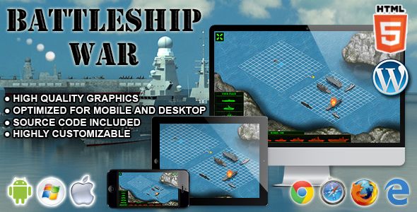Battleship War - HTML5 Skill Game