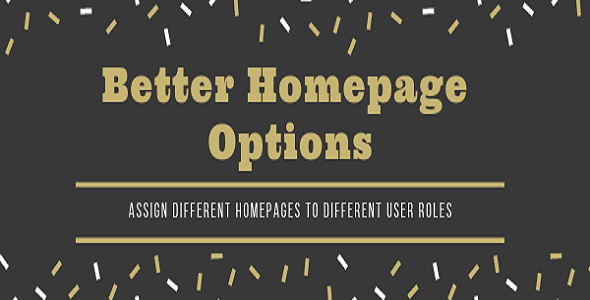 Better Homepage Options    