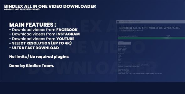 Bindlex All In One Video Downloader