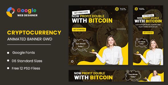 BitCoin Animated Banner Google Web Designer    