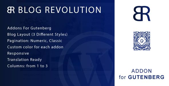 Blog Revolution for Gutenberg WordPress Plugin WordPress Add Ons Web 