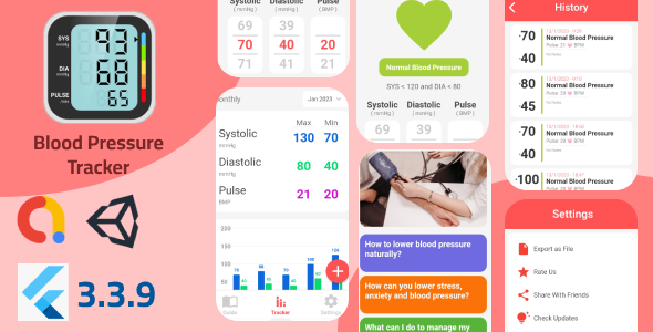 Blood Pressure Tracker - Flutter App Flutter  Mobile 