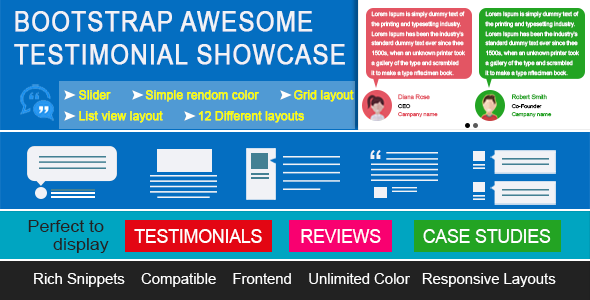 Bootstrap Testimonials Showcase  Css  