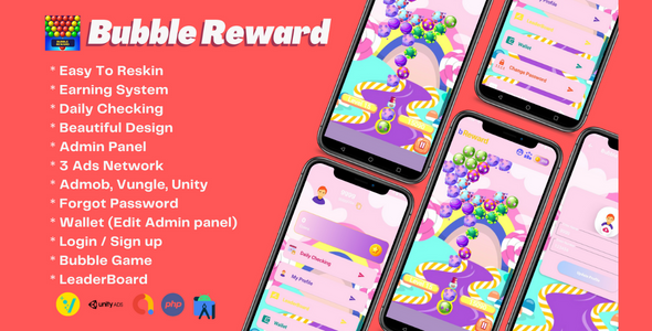 Bubble Reward - Bubble Shooter Game With Earning App Android  Mobile Games