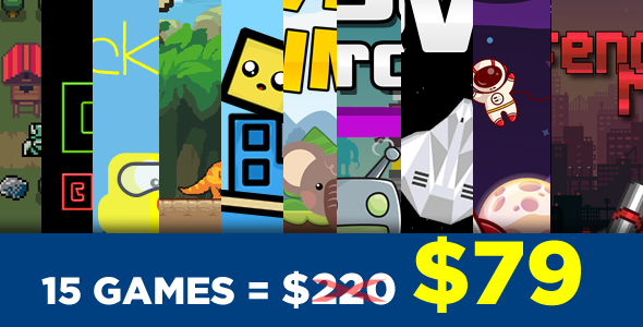 Bundle 15 Games - HTML5 Games "Construct 3"    
