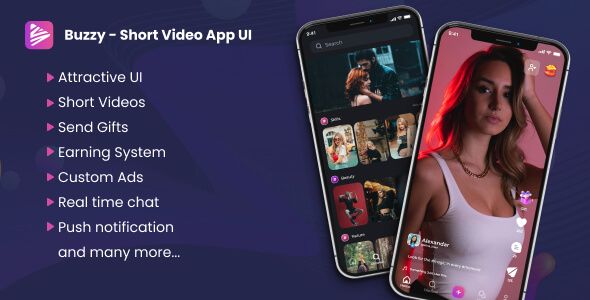 Buzzy - TikTok, Dubsmash, Triller Clone Script & Short Videos with Admin Panel    