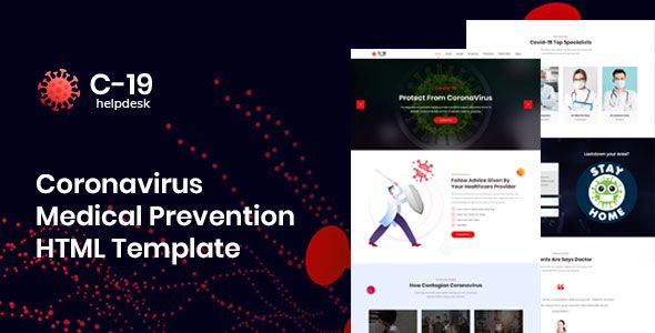 C19-Coronavirus One Page HTML Template    