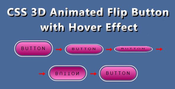 CSS 3D Animated Flip Button with Hover Effect    