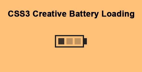 CSS3 Creative Battery Loading    