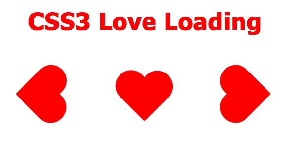 CSS3 Love Loading image