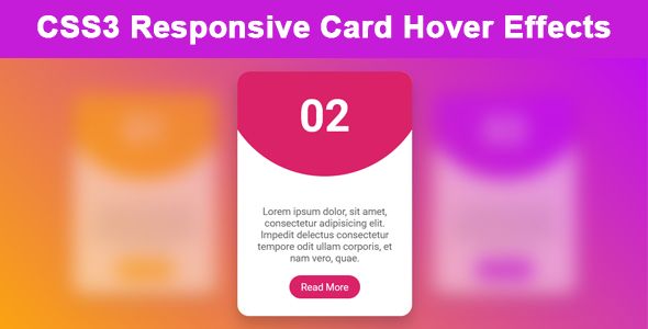 CSS3 Responsive Card Hover Effects - Code.market