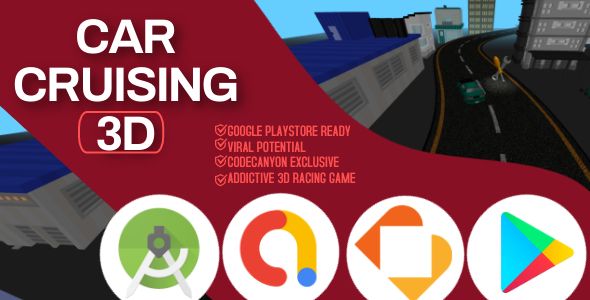 Car Cruising 3D - Android Studio - BuildBox - Full Game Template Android Mobile Games