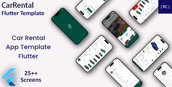 Car Rental App Template in Flutter | CarRental Flutter  Mobile Templates