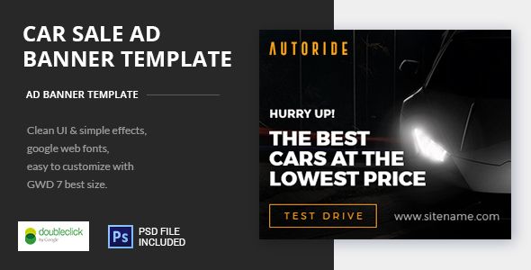Car Sale | AD Banner Template HTML5    