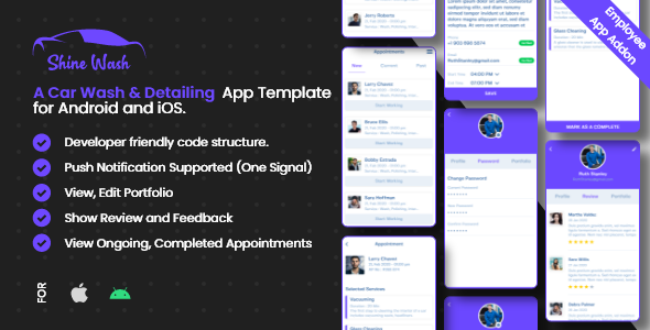 Car wash detailing  Employee App for Shinewash Flutter Flutter  Mobile 