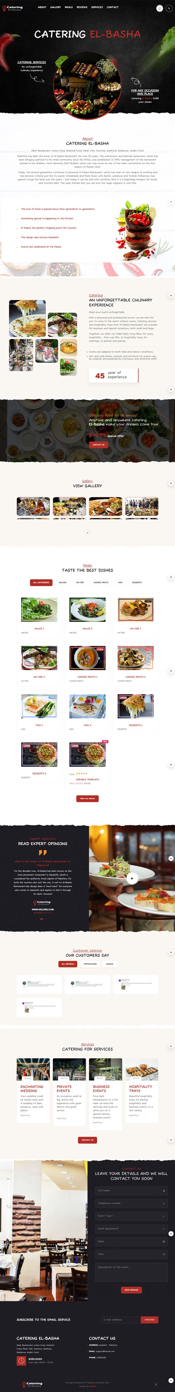 Catering El-Basha Restaurant Food Cuisine and Catering HTML Template