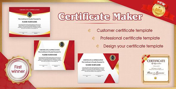 Certificate Maker - Android App + Admob + Facebook Integration    