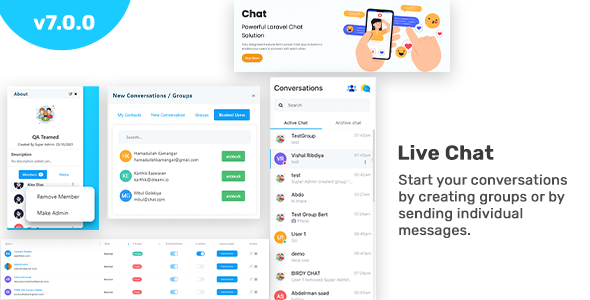 Chat - Laravel Chat App (Private + Group Chat) - Real time Chat    