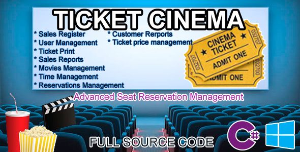 Cinema Ticket - Advanced Seat Reservation Management  C# MySQL    