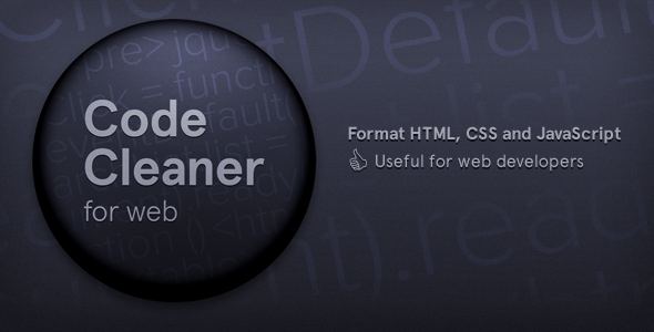 Code Cleaner for Web (HTML, CSS and JavaScript)    