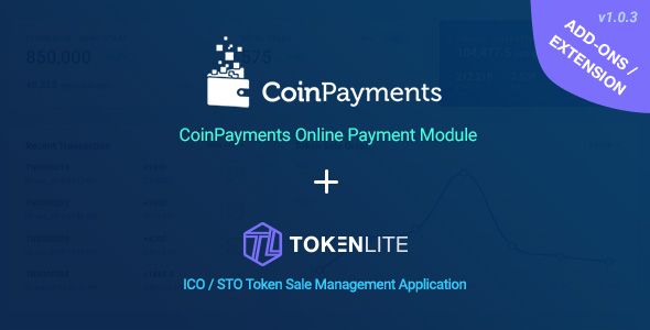 CoinPayments Pay Module for TokenLite - Online Crypto Payment Addon    