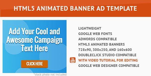 Cool Advertising HTML5 Animated Banner    