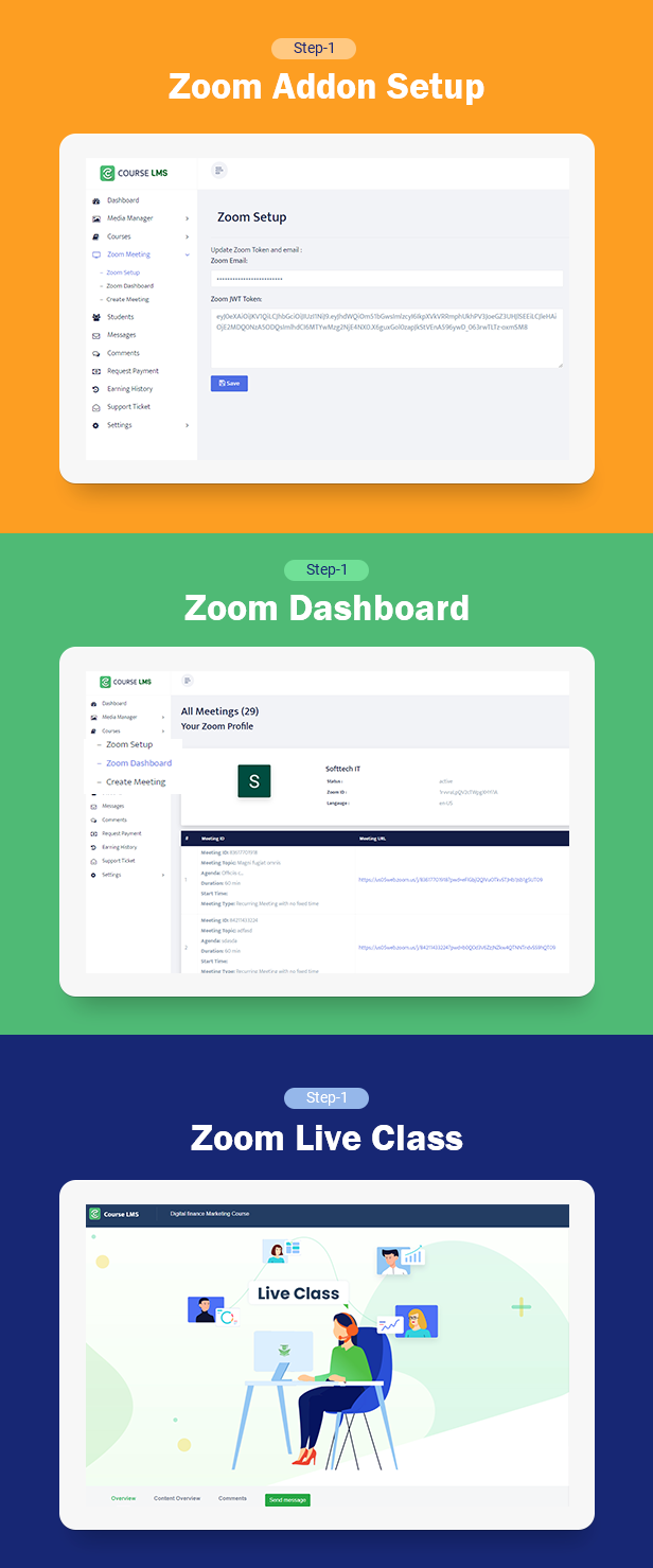 Course LMS Zoom Live Class Addon - 1