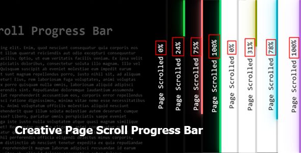 Creative Page Scroll Progress Bar    