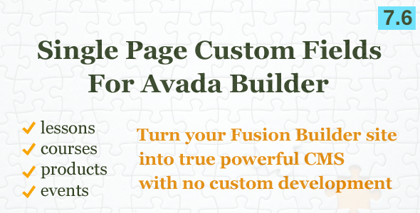 Custom Fields Element for Avada Builder    