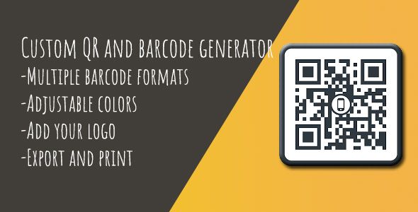 Custom QR and barcode generator    