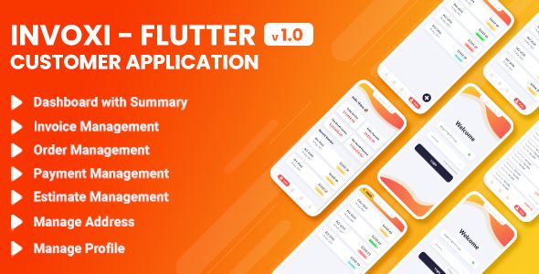 Customer App for INVOXI - Laravel Invoice and Expense Management System Flutter  Mobile 