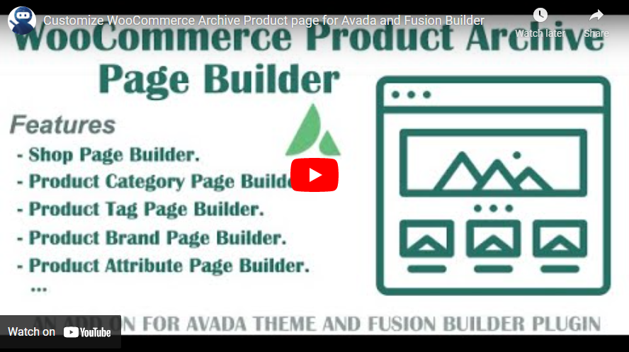 Customize WooCommerce Archive Product page for Avada and Fusion Builder - 3