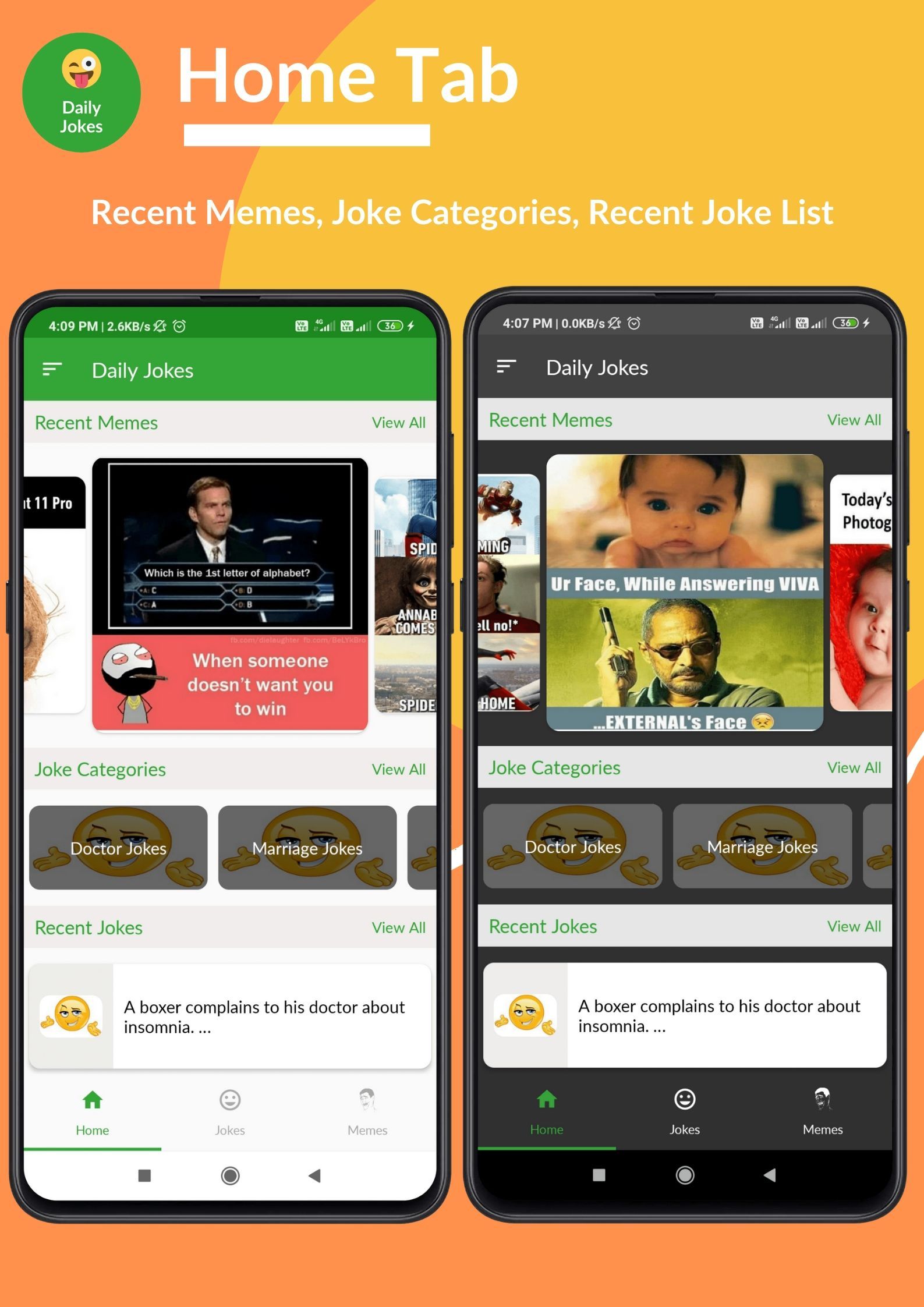 Daily Jokes & Memes Android App (Comedy, Funny, Joke, Memes) + Admob & Fb Ads - 2