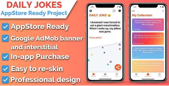 Daily Jokes iOS Application iOS  Mobile Full Applications