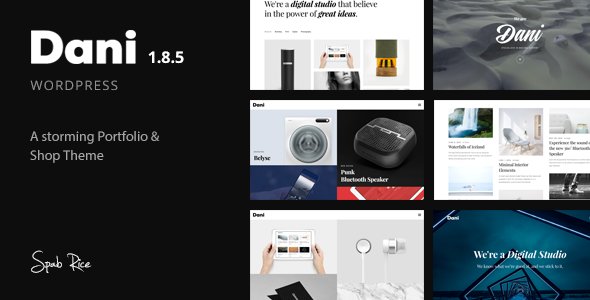 Dani - A Storming Portfolio & Shop WordPress Theme WordPress Creative, Portfolio