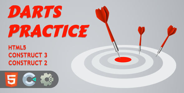 Darts Practice HTML5 Construct 2/3 Game    Games