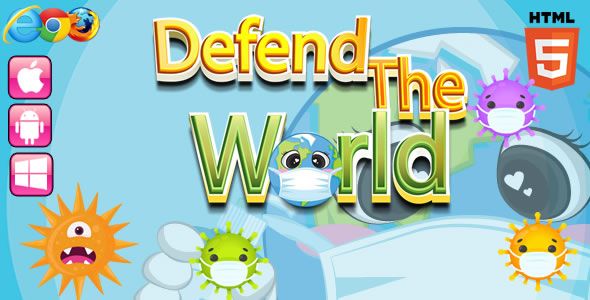 Defend The World - HTML5 Game (Construct 3)    Games