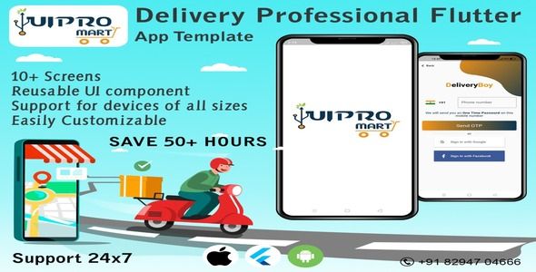 Delivery Professional - Flutter App UI Template