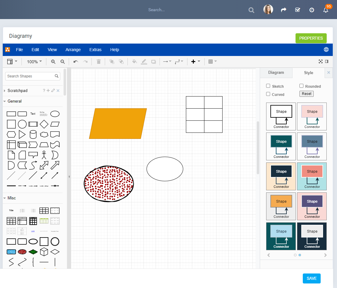 Diagramy - Diagrams and BPMN module for Perfex (Flowcharts, Process diagrams, Org Charts & more) - 1